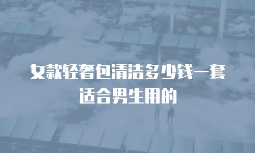 女款轻奢包清洁多少钱一套适合男生用的