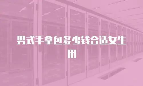 男式手拿包多少钱合适女生用