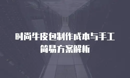 时尚牛皮包制作成本与手工简易方案解析