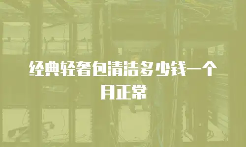经典轻奢包清洁多少钱一个月正常