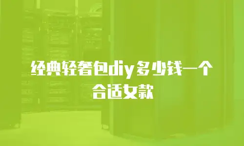 经典轻奢包diy多少钱一个合适女款