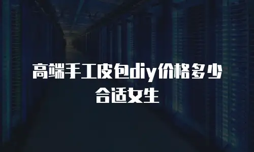 高端手工皮包diy价格多少合适女生