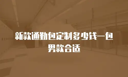 新款通勤包定制多少钱一包男款合适