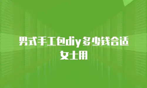 男式手工包diy多少钱合适女士用