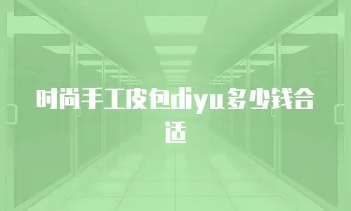 时尚手工皮包diyu多少钱合适