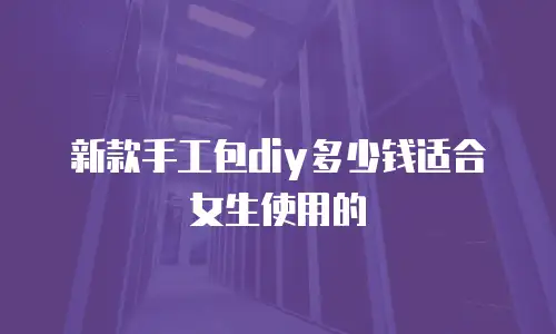 新款手工包diy多少钱适合女生使用的