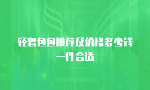 轻奢包包推荐及价格多少钱一件合适