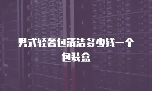男式轻奢包清洁多少钱一个包装盒