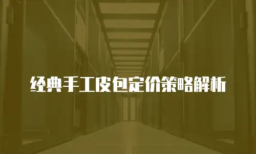 经典手工皮包定价策略解析