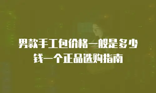 男款手工包价格一般是多少钱一个正品选购指南