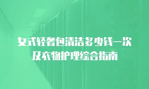 女式轻奢包清洁多少钱一次及衣物护理综合指南