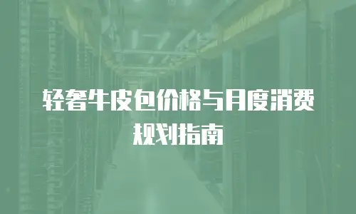 轻奢牛皮包价格与月度消费规划指南