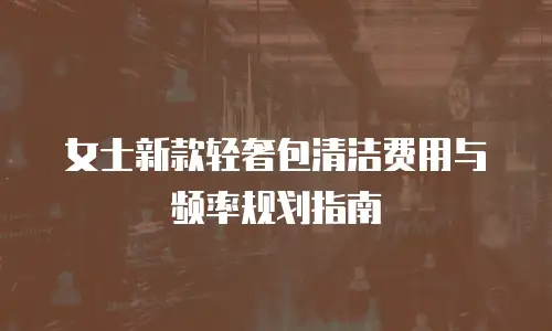 女士新款轻奢包清洁费用与频率规划指南