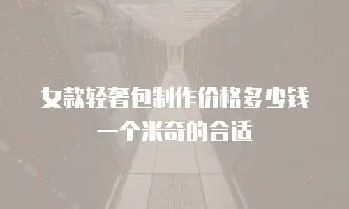 女款轻奢包制作价格多少钱一个米奇的合适
