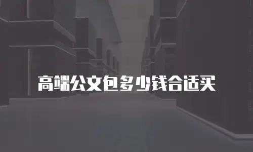 高端公文包多少钱合适买