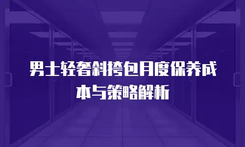 男士轻奢斜挎包月度保养成本与策略解析