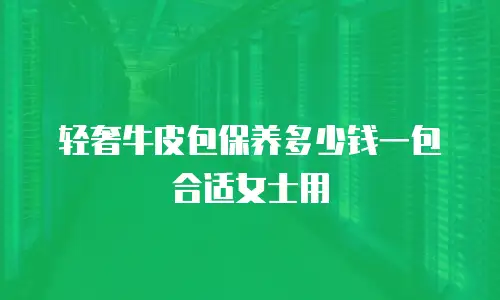 轻奢牛皮包保养多少钱一包合适女士用