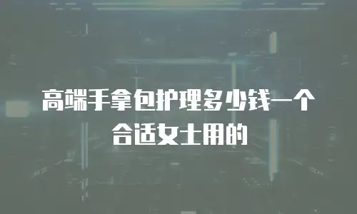 高端手拿包护理多少钱一个合适女士用的