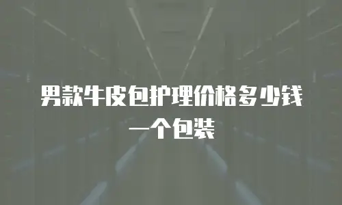 男款牛皮包护理价格多少钱一个包装