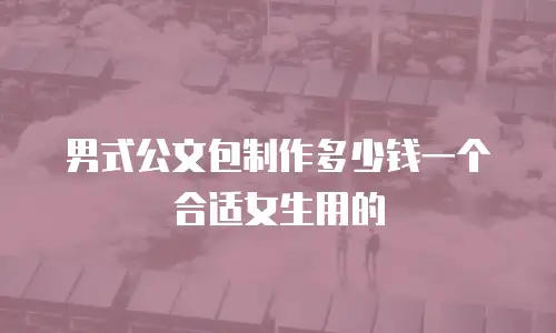 男式公文包制作多少钱一个合适女生用的