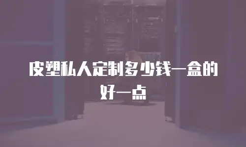 皮塑私人定制多少钱一盒的好一点