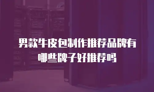 男款牛皮包制作推荐品牌有哪些牌子好推荐吗