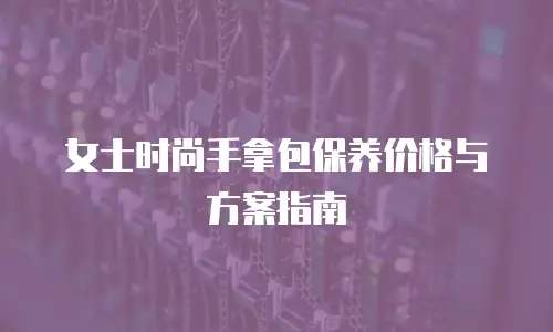 女士时尚手拿包保养价格与方案指南