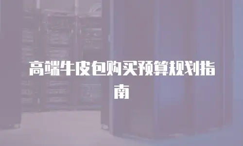 高端牛皮包购买预算规划指南