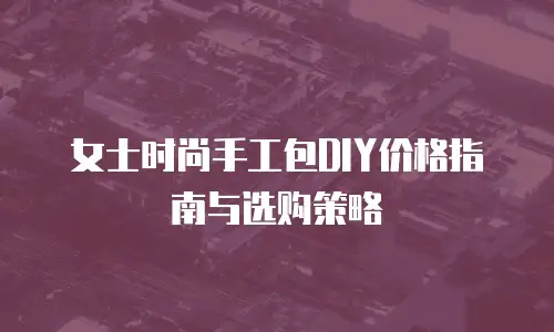 女士时尚手工包DIY价格指南与选购策略