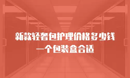 新款轻奢包护理价格多少钱一个包装盒合适