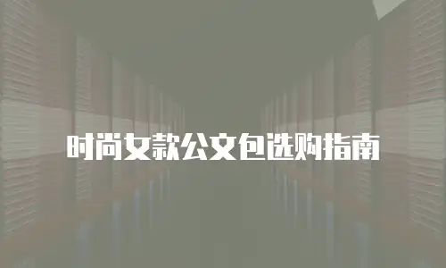 时尚女款公文包选购指南