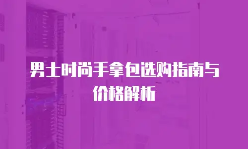 男士时尚手拿包选购指南与价格解析