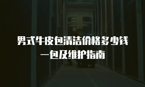 男式牛皮包清洁价格多少钱一包及维护指南