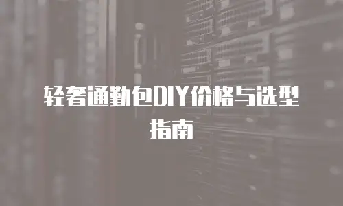 轻奢通勤包DIY价格与选型指南