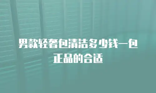 男款轻奢包清洁多少钱一包正品的合适