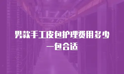 男款手工皮包护理费用多少一包合适