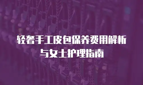 轻奢手工皮包保养费用解析与女士护理指南