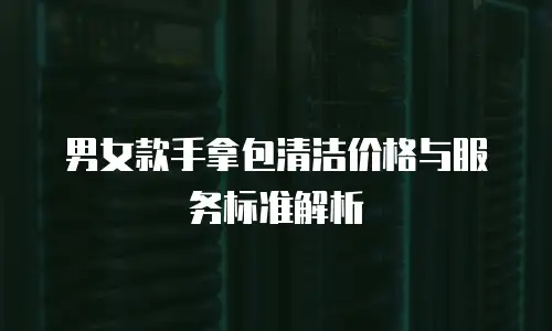 男女款手拿包清洁价格与服务标准解析