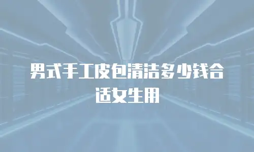 男式手工皮包清洁多少钱合适女生用