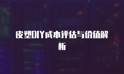 皮塑DIY成本评估与价值解析