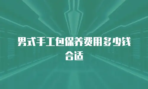 男式手工包保养费用多少钱合适