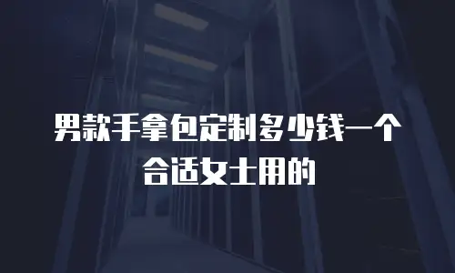 男款手拿包定制多少钱一个合适女士用的