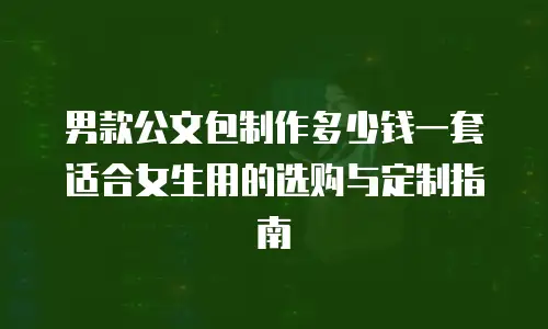 男款公文包制作多少钱一套适合女生用的选购与定制指南
