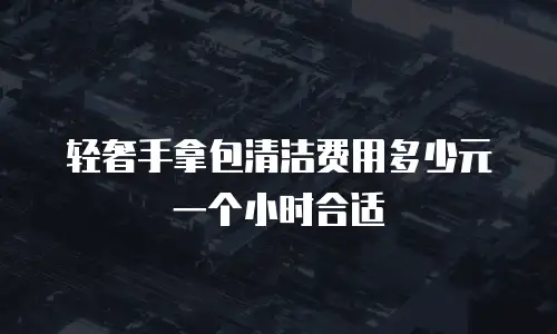 轻奢手拿包清洁费用多少元一个小时合适