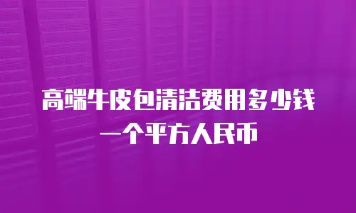 高端牛皮包清洁费用多少钱一个平方人民币