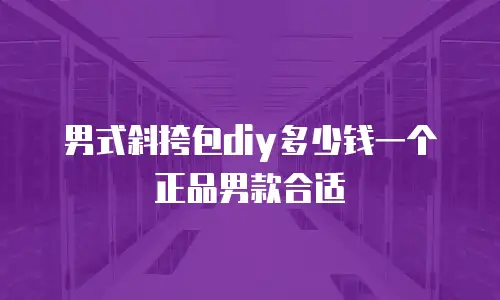 男式斜挎包diy多少钱一个正品男款合适