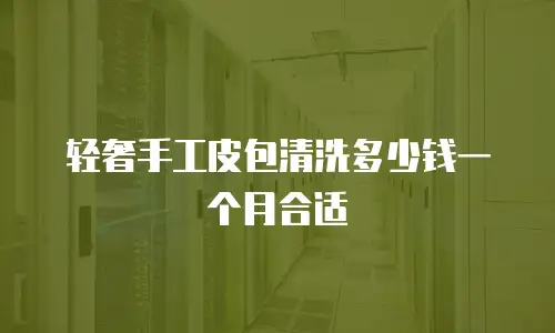 轻奢手工皮包清洗多少钱一个月合适