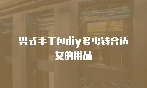 男式手工包diy多少钱合适女的用品