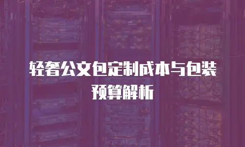 轻奢公文包定制成本与包装预算解析