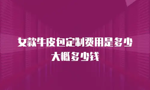 女款牛皮包定制费用是多少大概多少钱